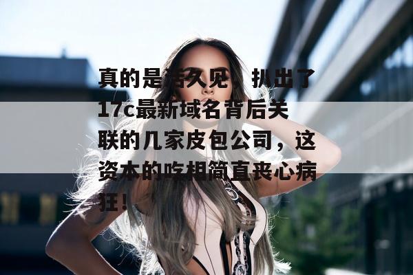 真的是活久见，扒出了17c最新域名背后关联的几家皮包公司，这资本的吃相简直丧心病狂！